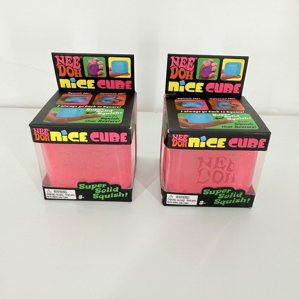 Schylling Nee Doh Nice Cube Original Pink Sensory Fidget Toy Stress Ball 2.25" - Picture 3 of 10